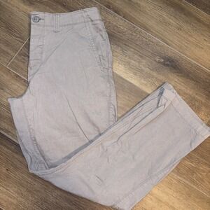 North Face Men's Gray Chino Pants Flat Front 36x31